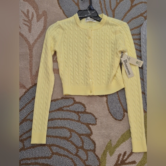 NEW Lot Of 2 No Boundaries Cable Knit Front Button Cardigans, XS Or Small - Picture 3 of 11